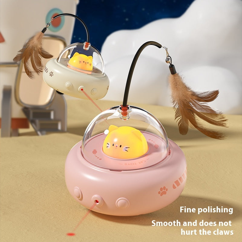 Smart Teaser Cat Toy Electric UFO With Bell