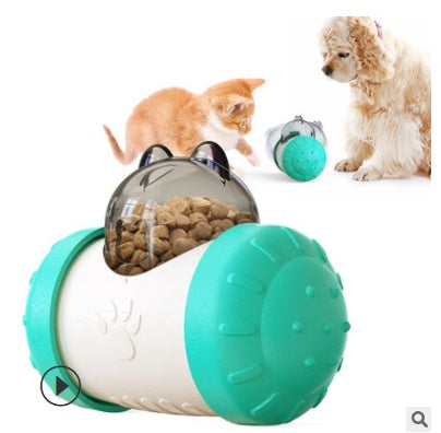 Dog Treat Leaking Interactive Toy With Wheel