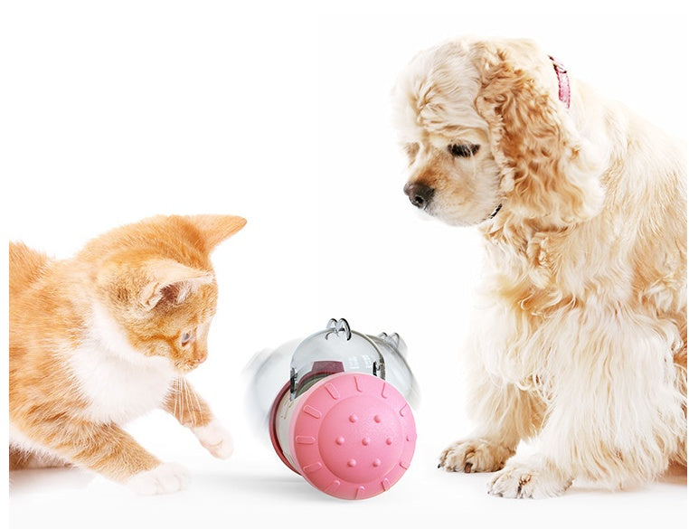 Dog Treat Leaking Interactive Toy With Wheel