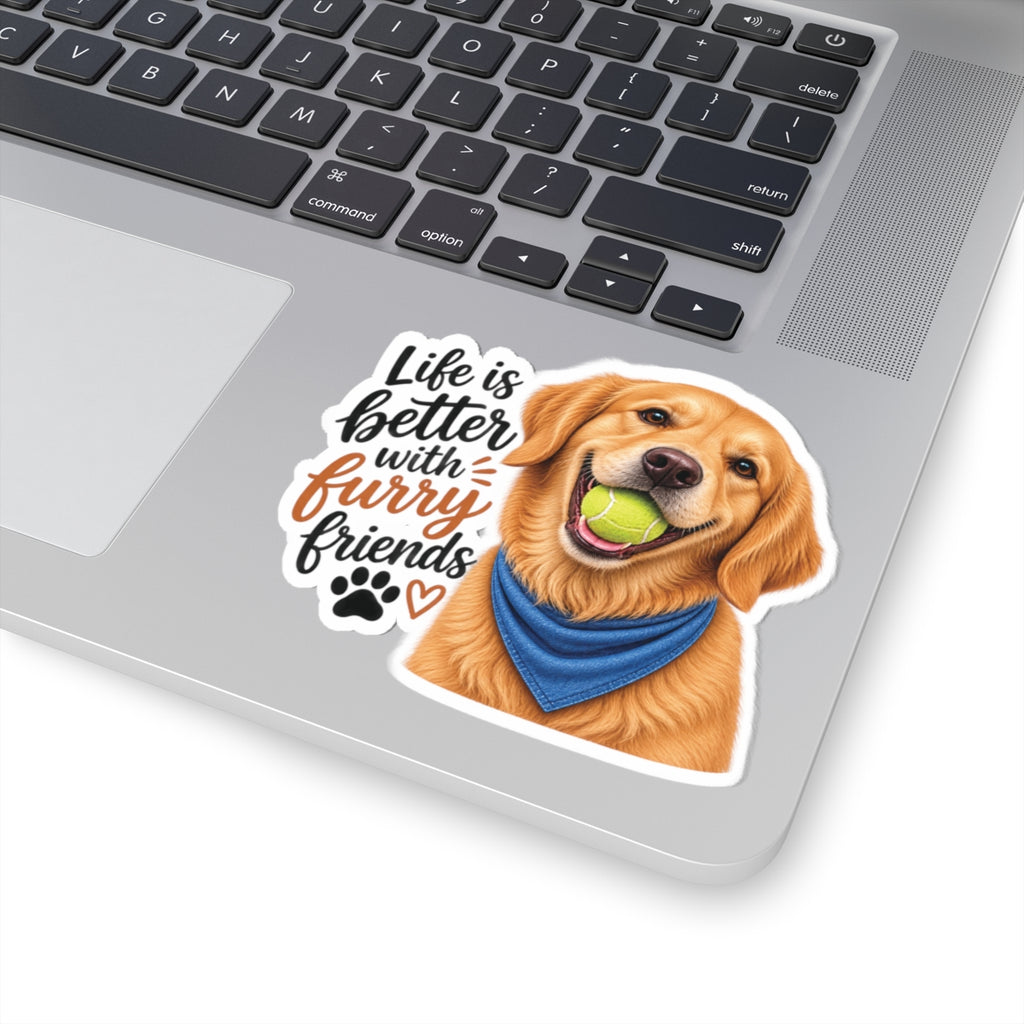 Life with Furry Friends Kiss-Cut Golden Retriever Pet Sticker