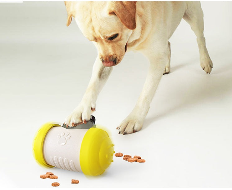 Dog Treat Leaking Interactive Toy With Wheel