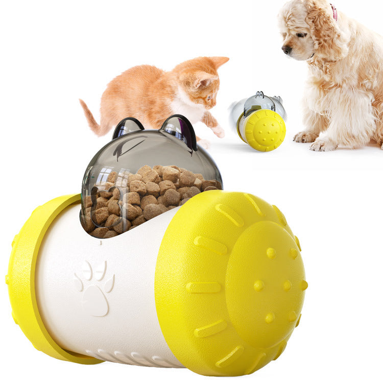 Dog Treat Leaking Interactive Toy With Wheel