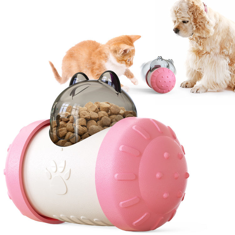 Dog Treat Leaking Interactive Toy With Wheel