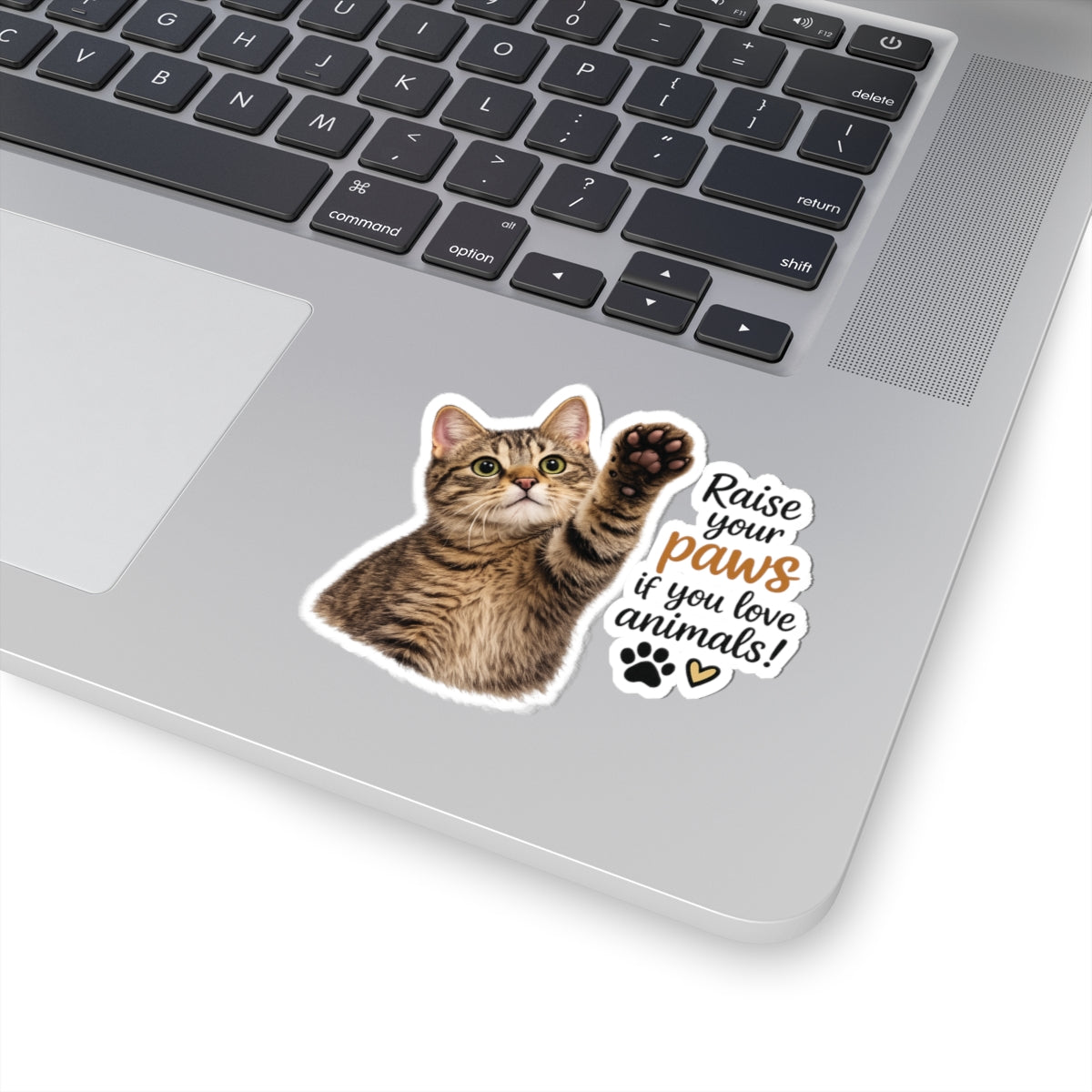 Raise Your Paws Cat Kiss-Cut Sticker