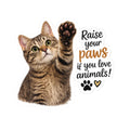 Raise Your Paws Cat Kiss-Cut Sticker