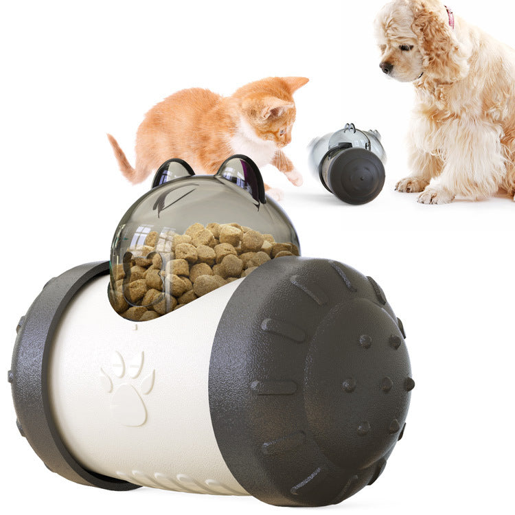 Dog Treat Leaking Interactive Toy With Wheel