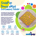 Bones eMat - Enrichment Lick Mat for Dogs and Cats | eMat Enrichment Toy for Anxiety Relief by SodaPup