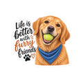 Life with Furry Friends Kiss-Cut Golden Retriever Pet Sticker