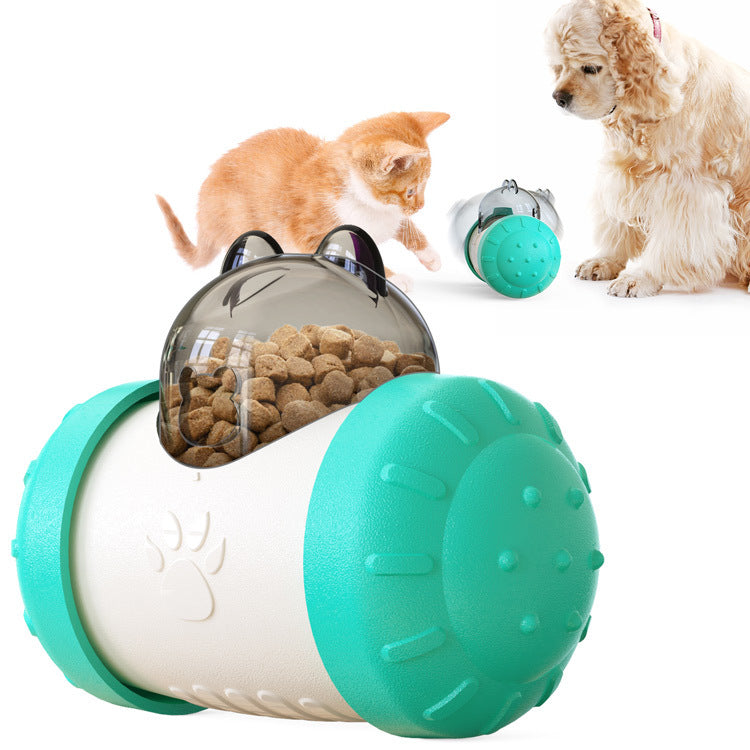 Dog Treat Leaking Interactive Toy With Wheel