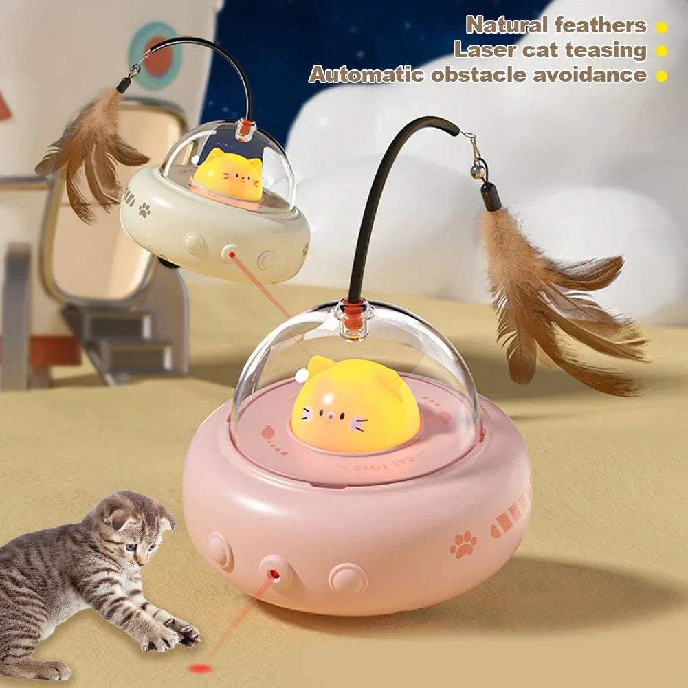 Smart Teaser Cat Toy Electric UFO With Bell
