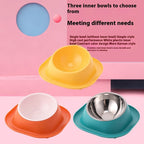 Stainless Steel Anti-leakage Pet Food Bowl Holder
