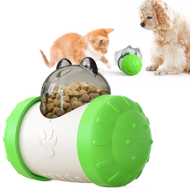 Dog Treat Leaking Interactive Toy With Wheel