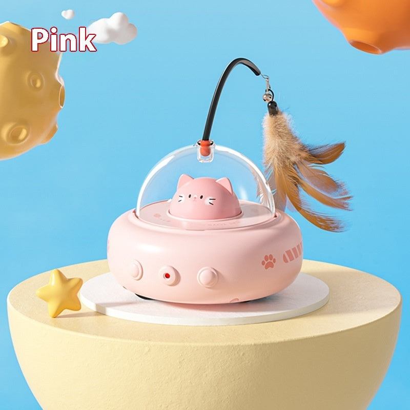 Smart Teaser Cat Toy Electric UFO With Bell