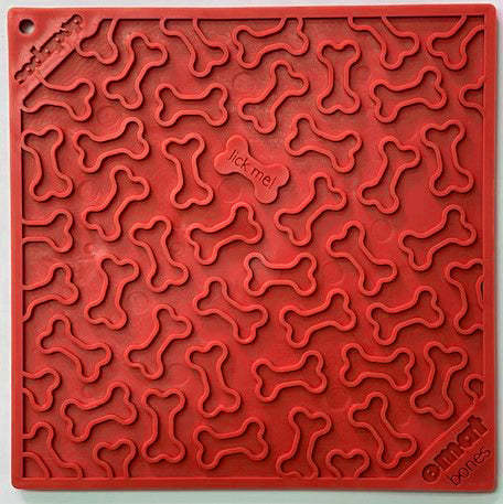 Bones eMat - Enrichment Lick Mat for Dogs and Cats | eMat Enrichment Toy for Anxiety Relief by SodaPup