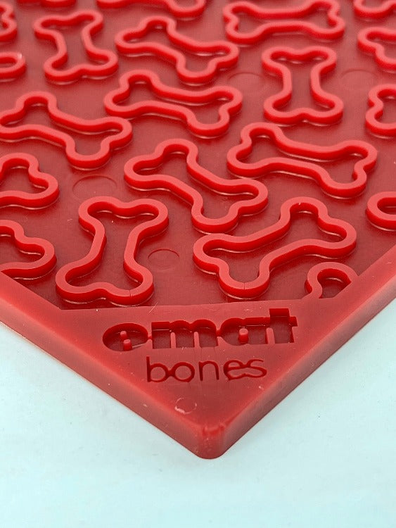 Bones eMat - Enrichment Lick Mat for Dogs and Cats | eMat Enrichment Toy for Anxiety Relief by SodaPup