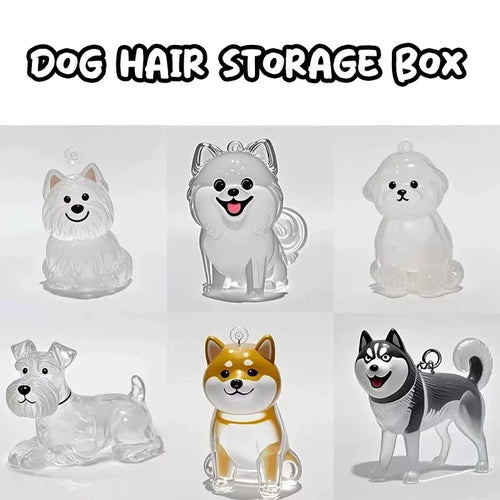 Clear Pet Fur DIY Keepsake Capsule Pendant Keychain