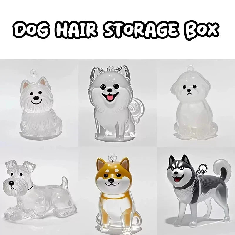 Clear Pet Fur DIY Keepsake Capsule Pendant Keychain