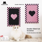 Paper Park Double-Sided Cat Scratcher (Black & Pink Heart)