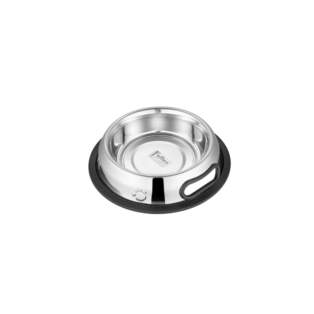 Jeffers Pet Embossed No-Tip Anti-Skid Stainless Steel Pet Bowls for Dogs, Cats, Puppies, Kittens