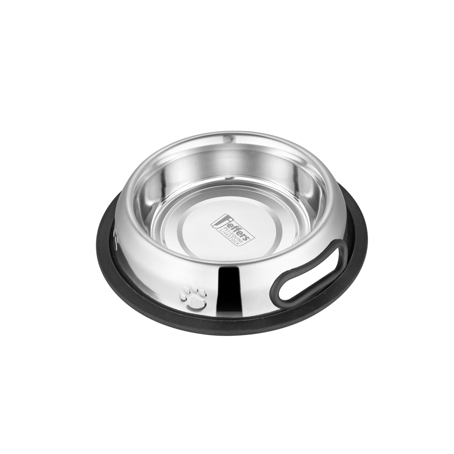 Jeffers Pet Embossed No-Tip Anti-Skid Stainless Steel Pet Bowls for Dogs, Cats, Puppies, Kittens