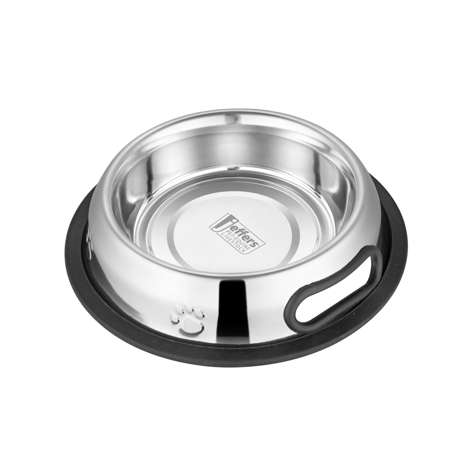Jeffers Pet Embossed No-Tip Anti-Skid Stainless Steel Pet Bowls for Dogs, Cats, Puppies, Kittens
