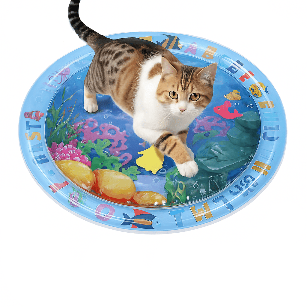 Inflatable Ocean Themed Water Sensory Pet Play Activity Mat