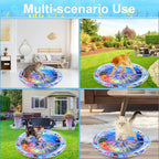 Inflatable Ocean Themed Water Sensory Pet Play Activity Mat