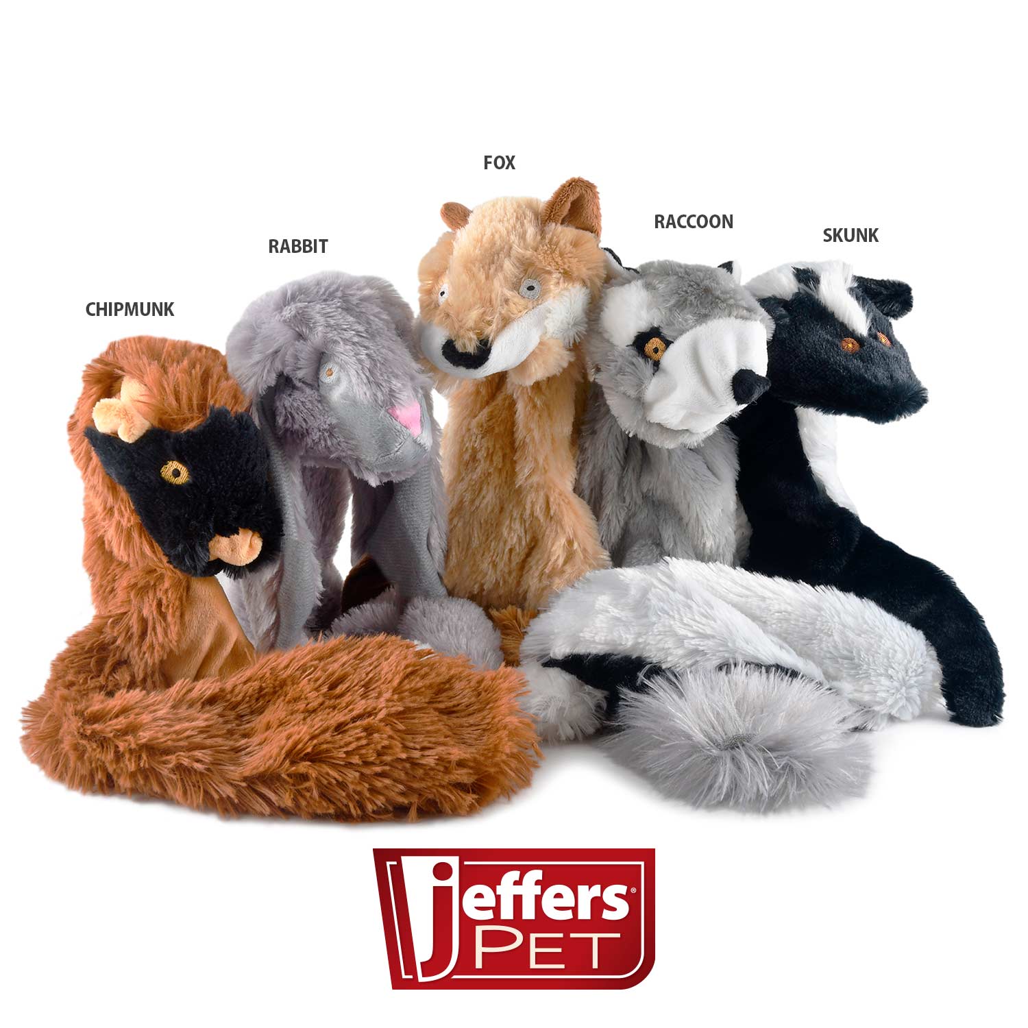 Jeffers Thinnies Unstuffed Plush Dog Toys