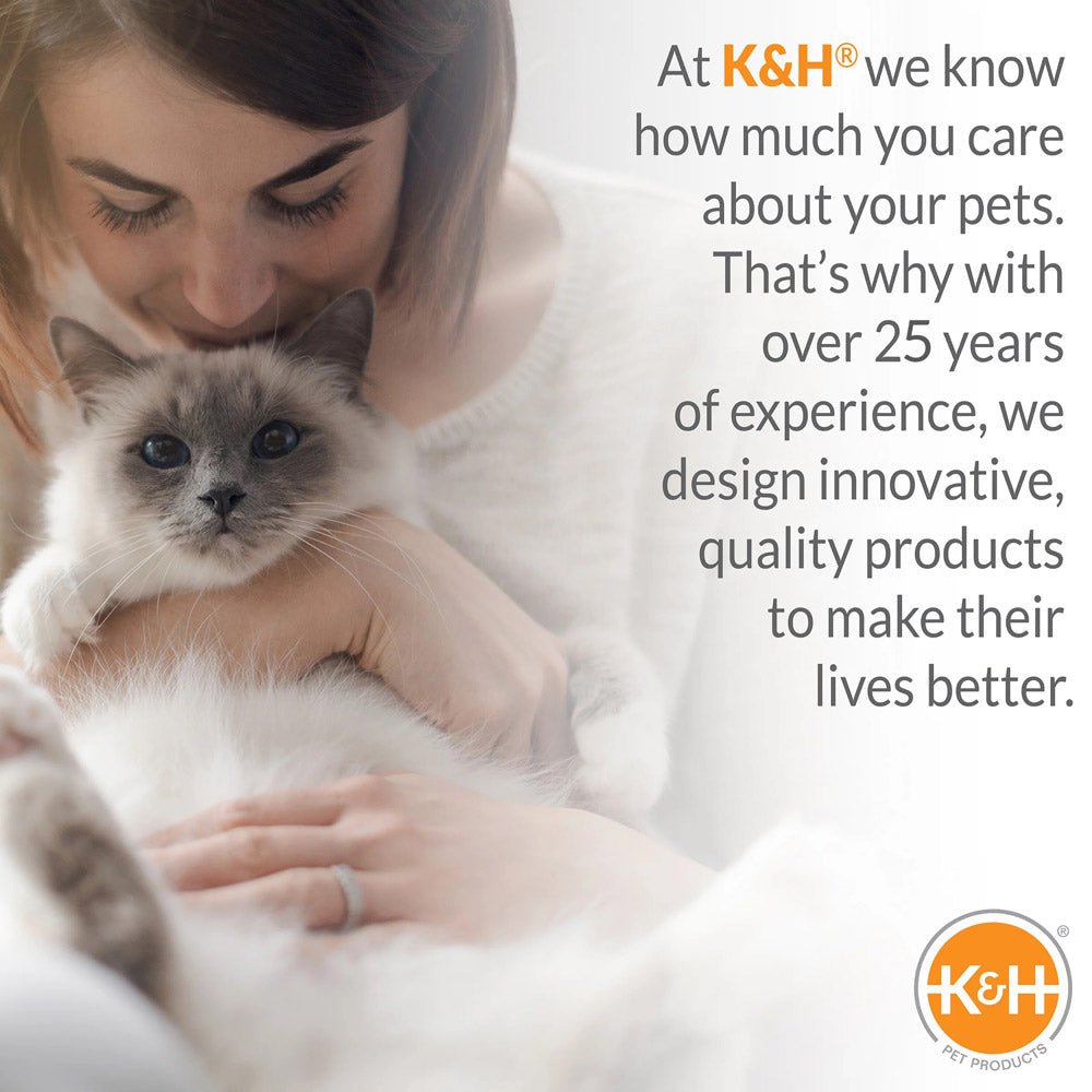 K&H Pet Products Thermo-Pet Cave Heated Cat Bed – Plush Cat Cave & Tunnel for Cats