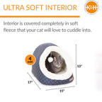 K&H Pet Products Thermo-Pet Cave Heated Cat Bed – Plush Cat Cave & Tunnel for Cats